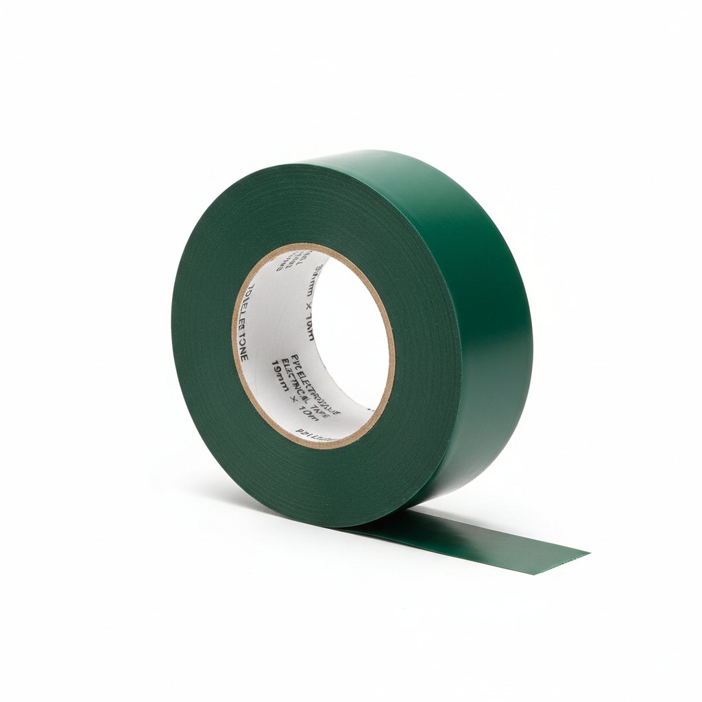 0.19mmx19mmx10m PVC Green Insulation Tape