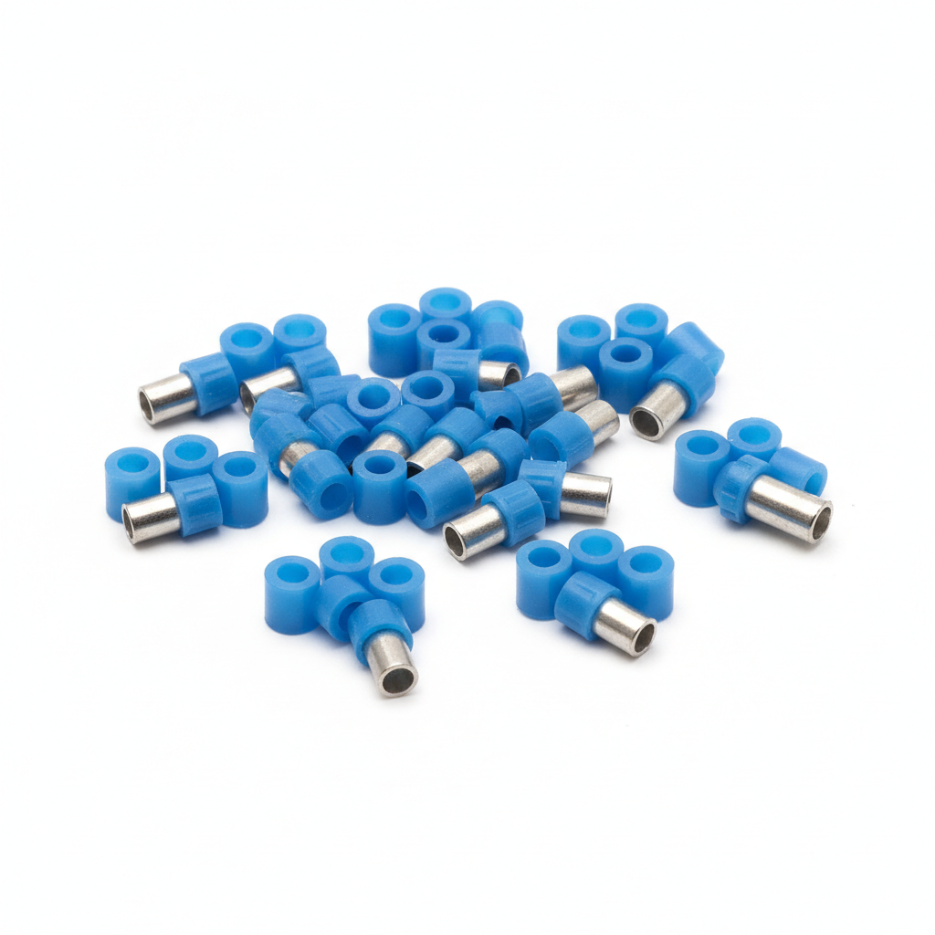 0.75mm Blue Bootlace Ferrules 100 Pack