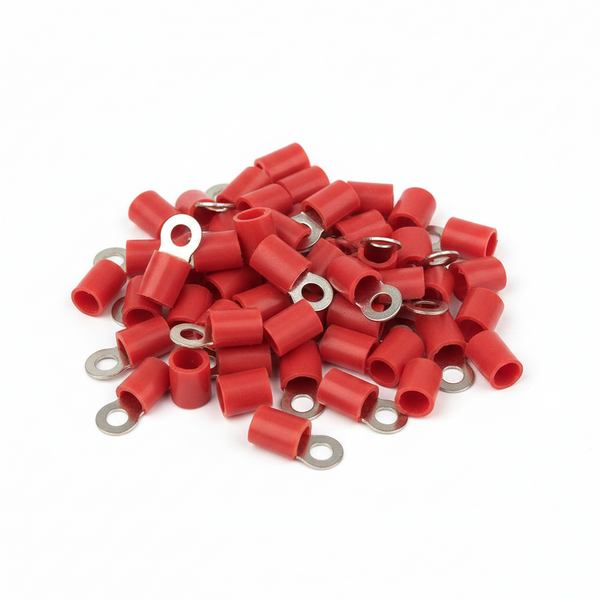 1.5mm Red Ins Lug 8mm Ring 20 Pack