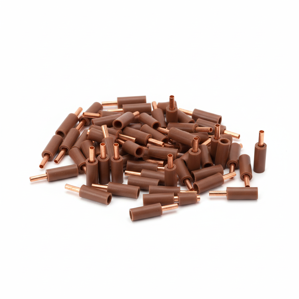 10.0mmx 18mm Brown Bootlace Ferrules 100 Pack