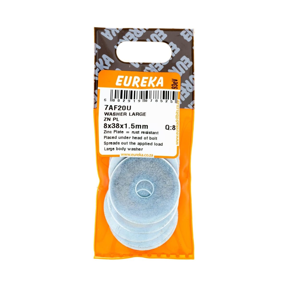 Washer Large ZN PL 8x38x1.5mm