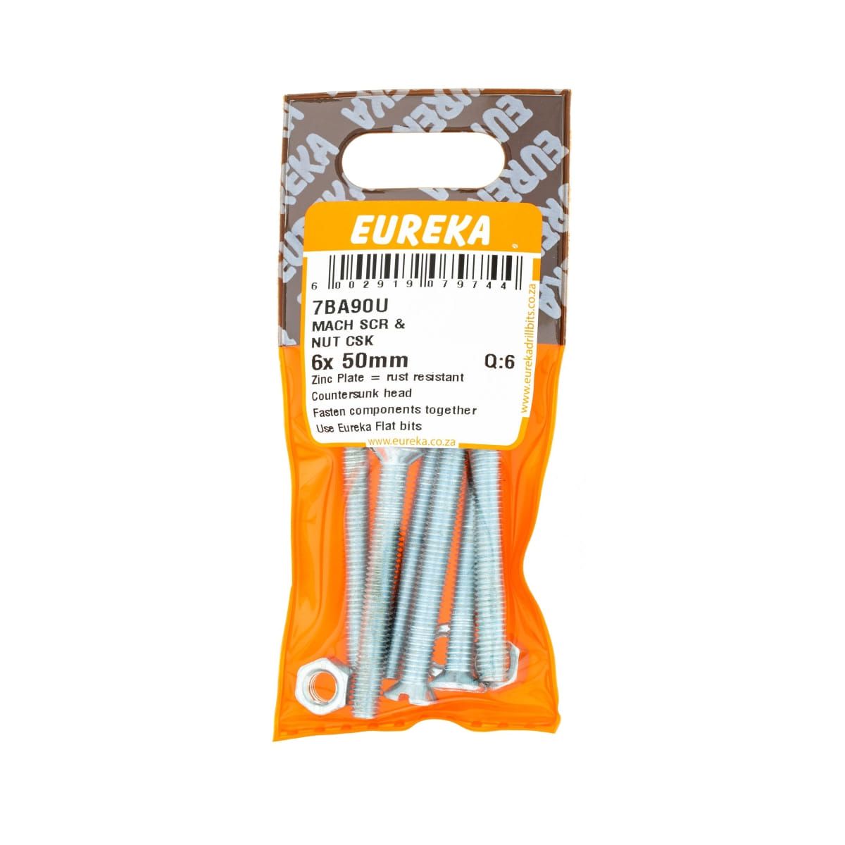 Mach SCR & Nut CSK 6X50MM