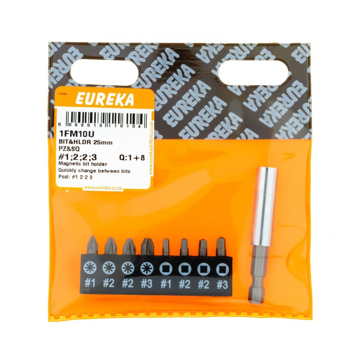 BIT & HLDR 25mm PZ&SQ #1;2;2;3