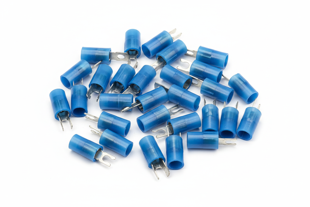 2.5mm Blue Ins Lug 4.8mm Female Discon 20 Pack
