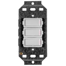2473P Classic 3Lever 3x1 way switch on yoke White