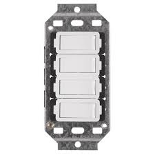 2487 Classic 4Lever 4x1 way switch on 2x4 yoke