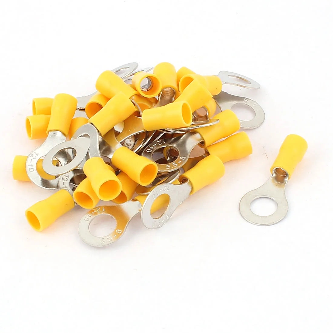 4-6mm Yellow Ins Lug 4mm Ring 20 Pack