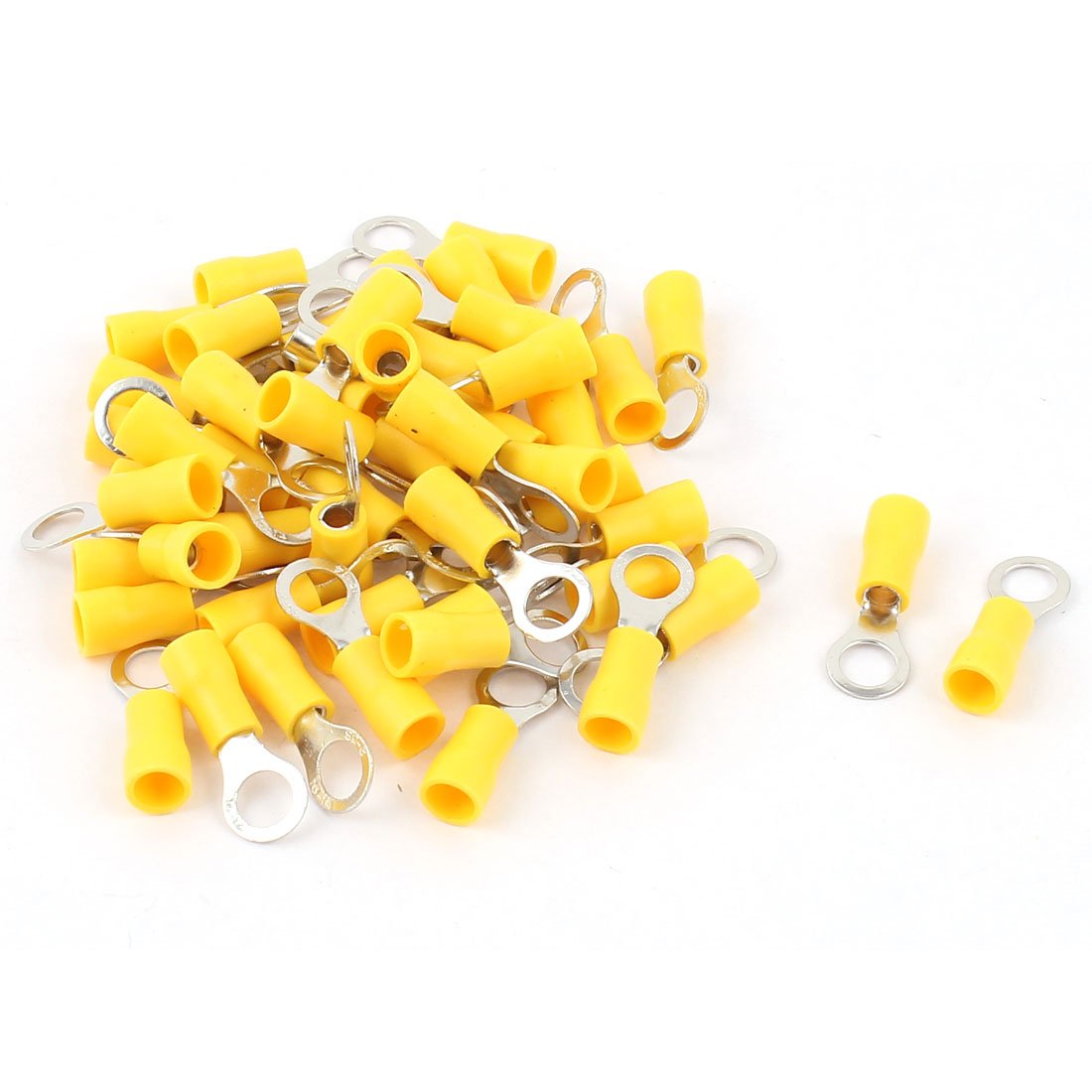 4-6mm Yellow Ins Lug 10mm Ring 20 Pack