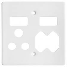 6530/101P Combo Socket Coverplate White