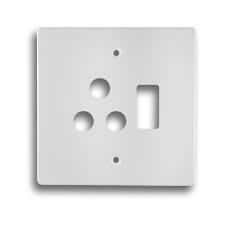 6547N/101P Single STD Switched Steel Coverplate White