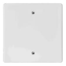 6552/101P Blank Steel Coverplate White 4x4