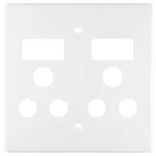 6563/101P Double Socket 4x4 Plate White