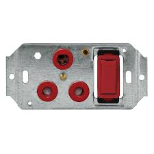 6896HDP Single Dedicated 4x2 Switched Socket on Yoke Red