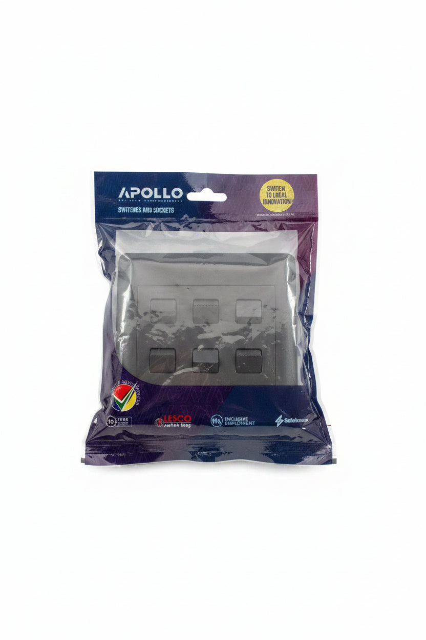 6 Lever 1Way Black AP44SW6/1-SB