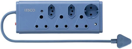 6 Way Multiplug with Cutoff Switch Blue