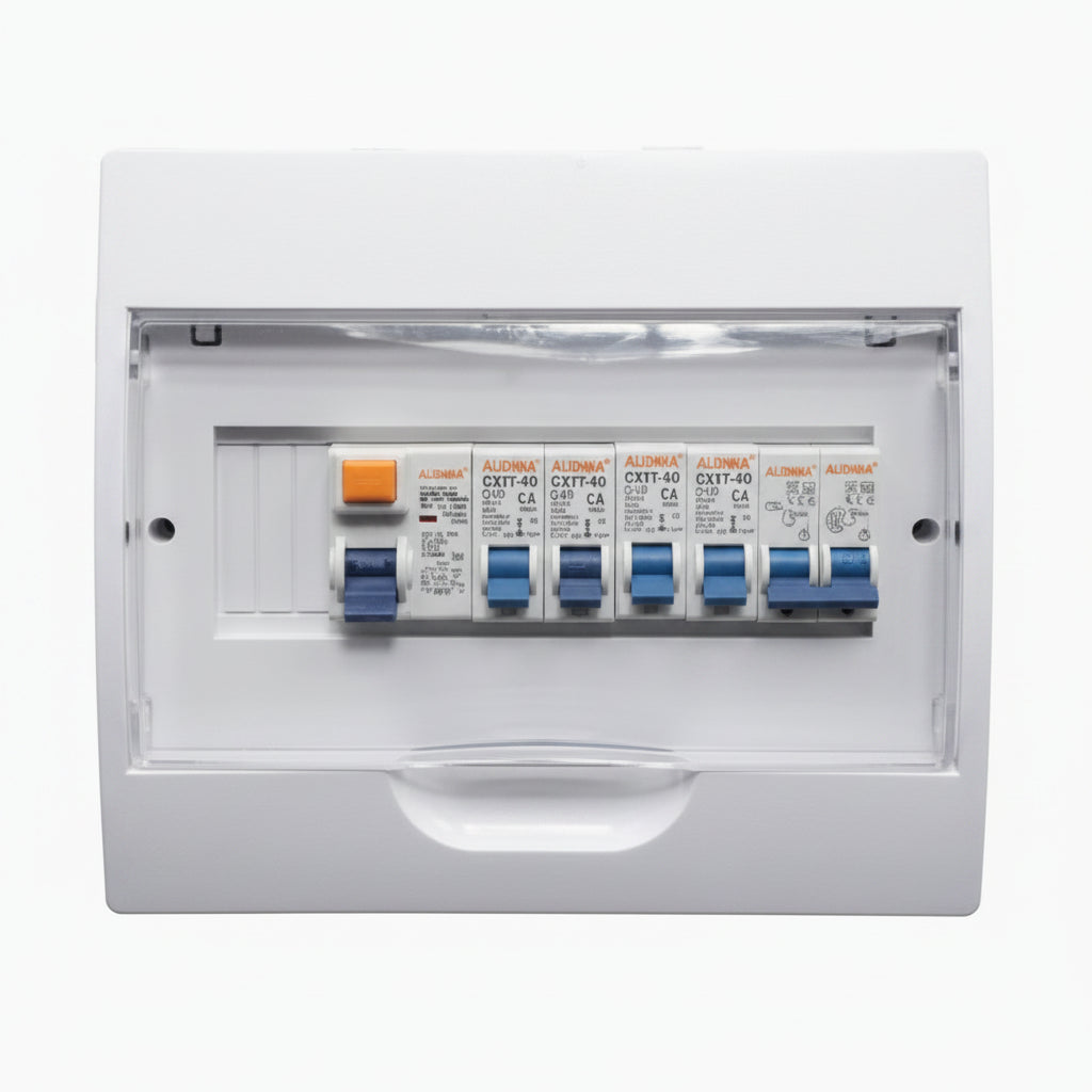Din Rail Populated DB Box 6-10way Surface Mount