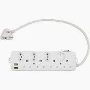 6 Way White/USB Charger /Cutoff Switch