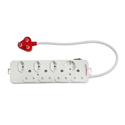 8 Way  Surge Multi Plug with cutoff switch White