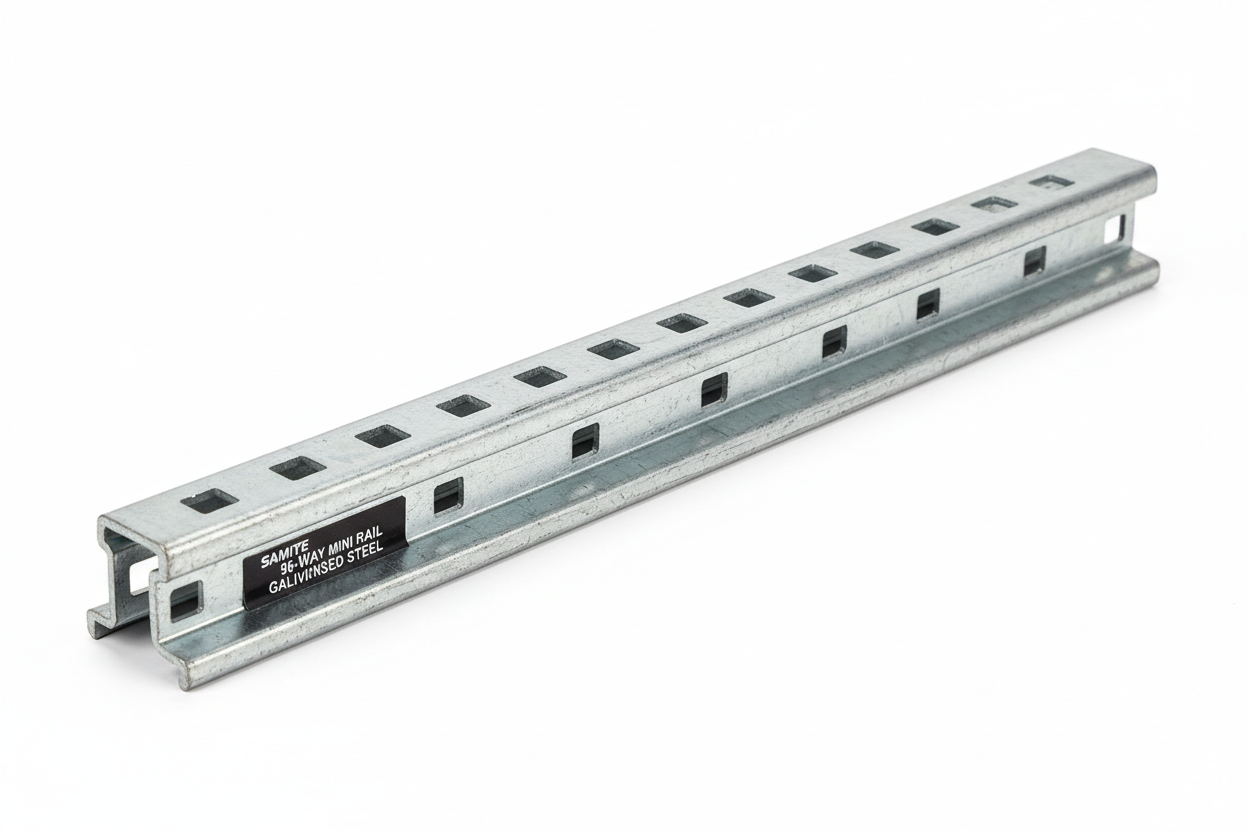 96Way Samite Mini Rail Galvanised Steel 1M
