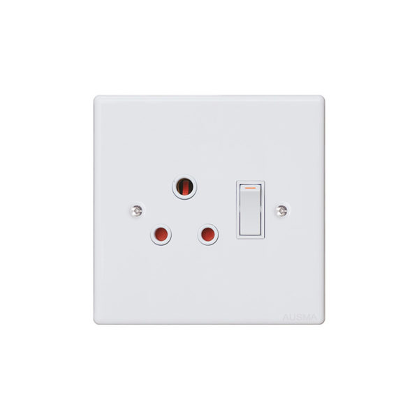 Single Wall Switch 4x4 WH Steel