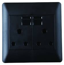 AP44DBLC-SB Lesco Apollo Double 16A Socket