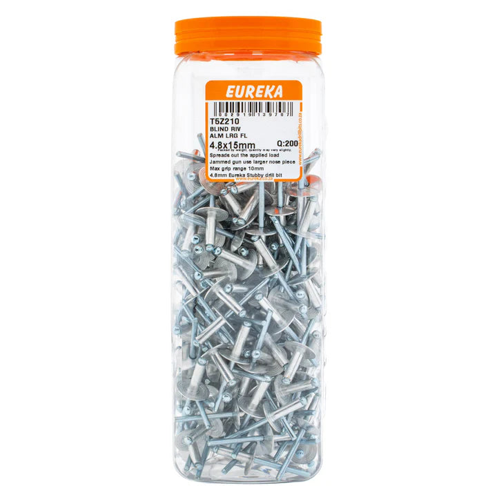 Blind Riv ALM LRG FL 4.8x15mm Q:200