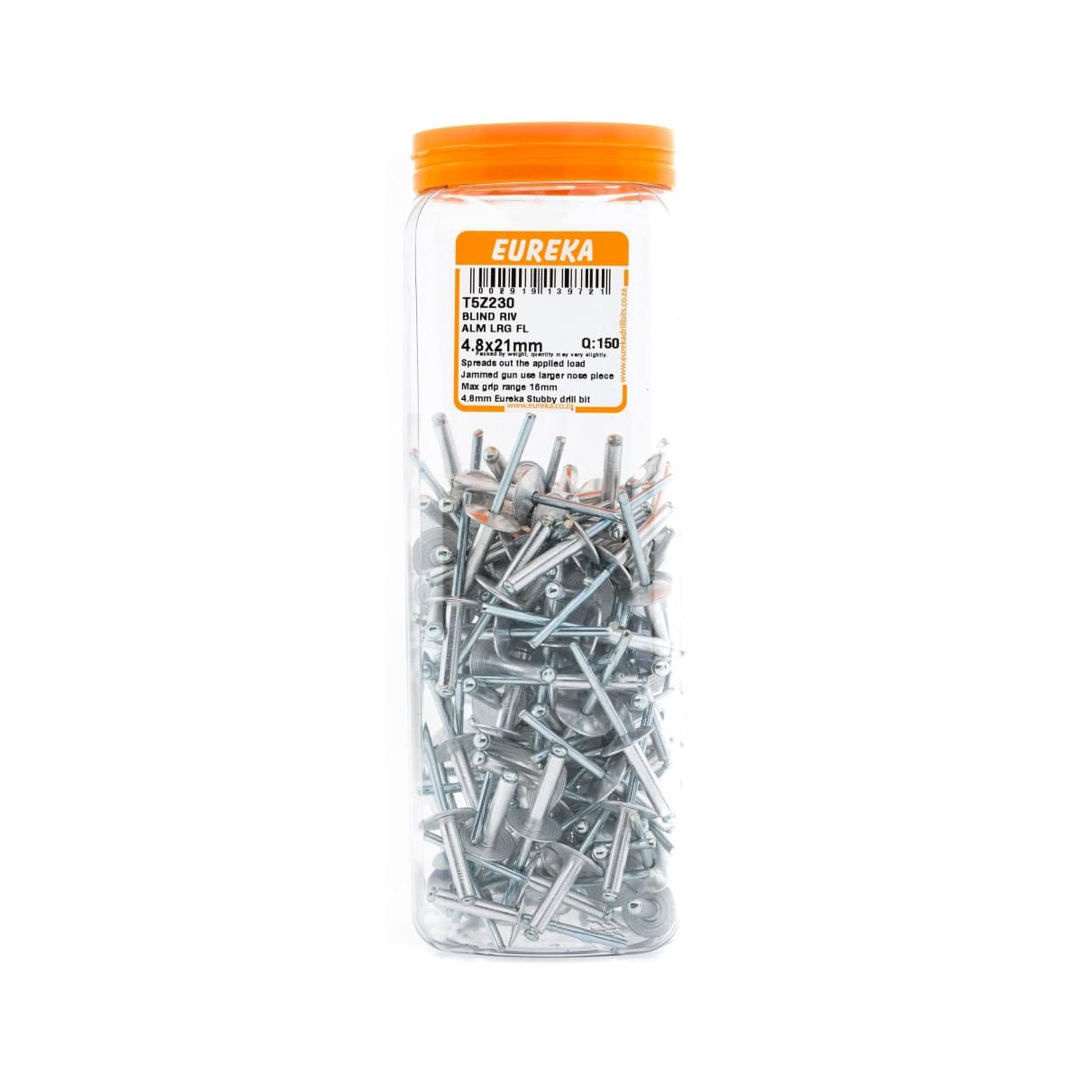 Blind Riv ALM LRG FL 4.8x21mm Q:150