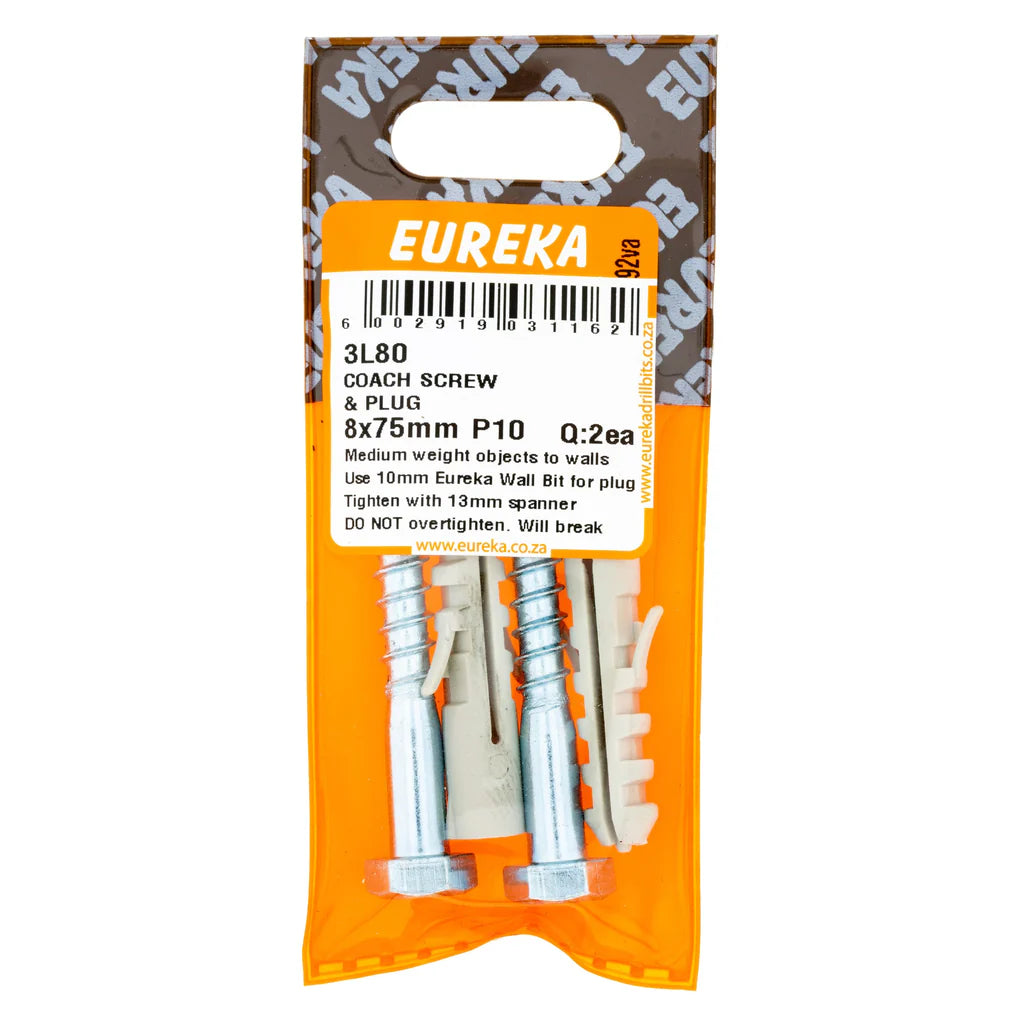Coach Screw & Plug 8x75mm