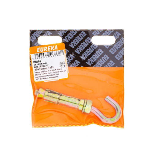 Expansion Bolt & Hook 10x70mm