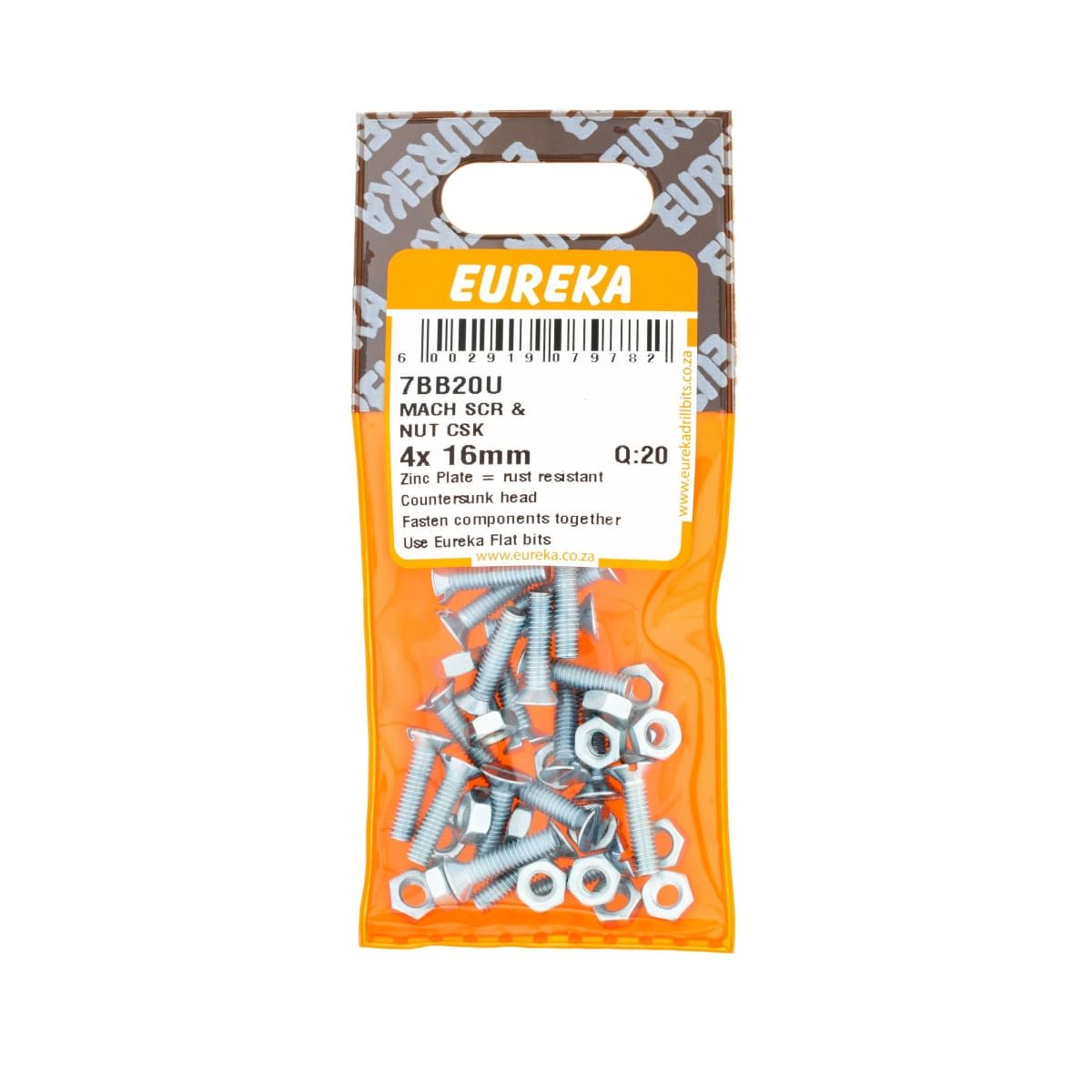 Mach SCR & Nut CSK 4x16mm