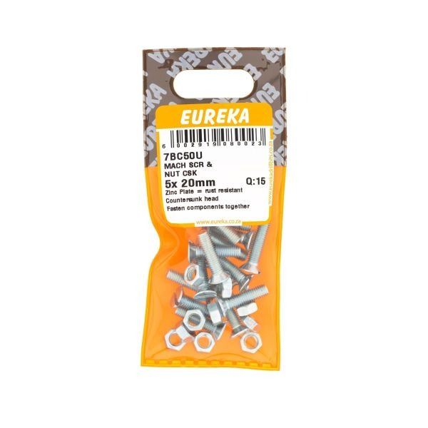 Mach SCR & Nut CSK 5x30mm