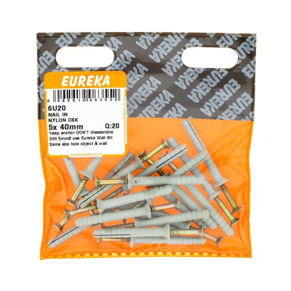Nail In Nylon CSK 5x40mm