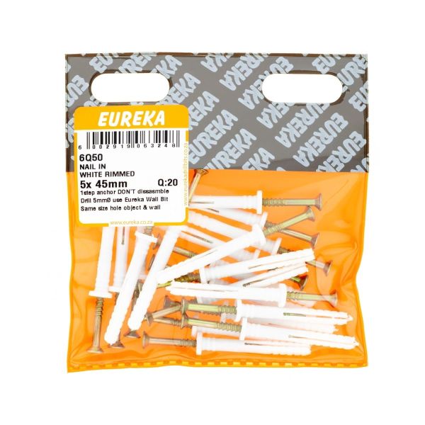 Nail In White Rimmed 5x45mm
