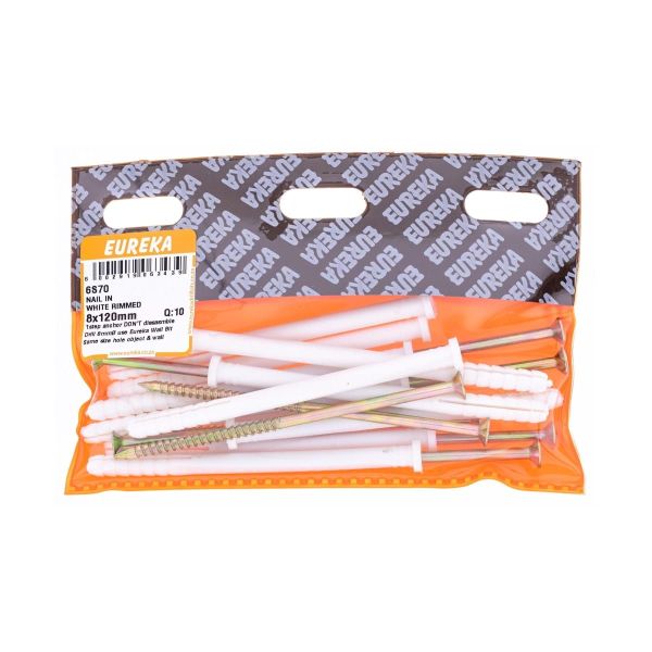 Nail In White Rimmed 8x120mm