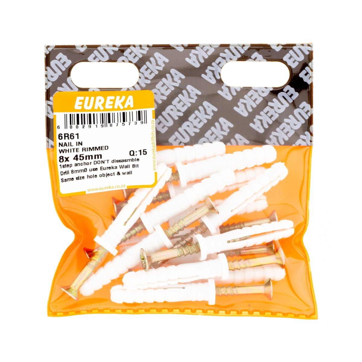 Nail In White Rimmed 8x45mm