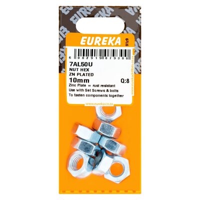 Nut Hex ZN Plated 10mm