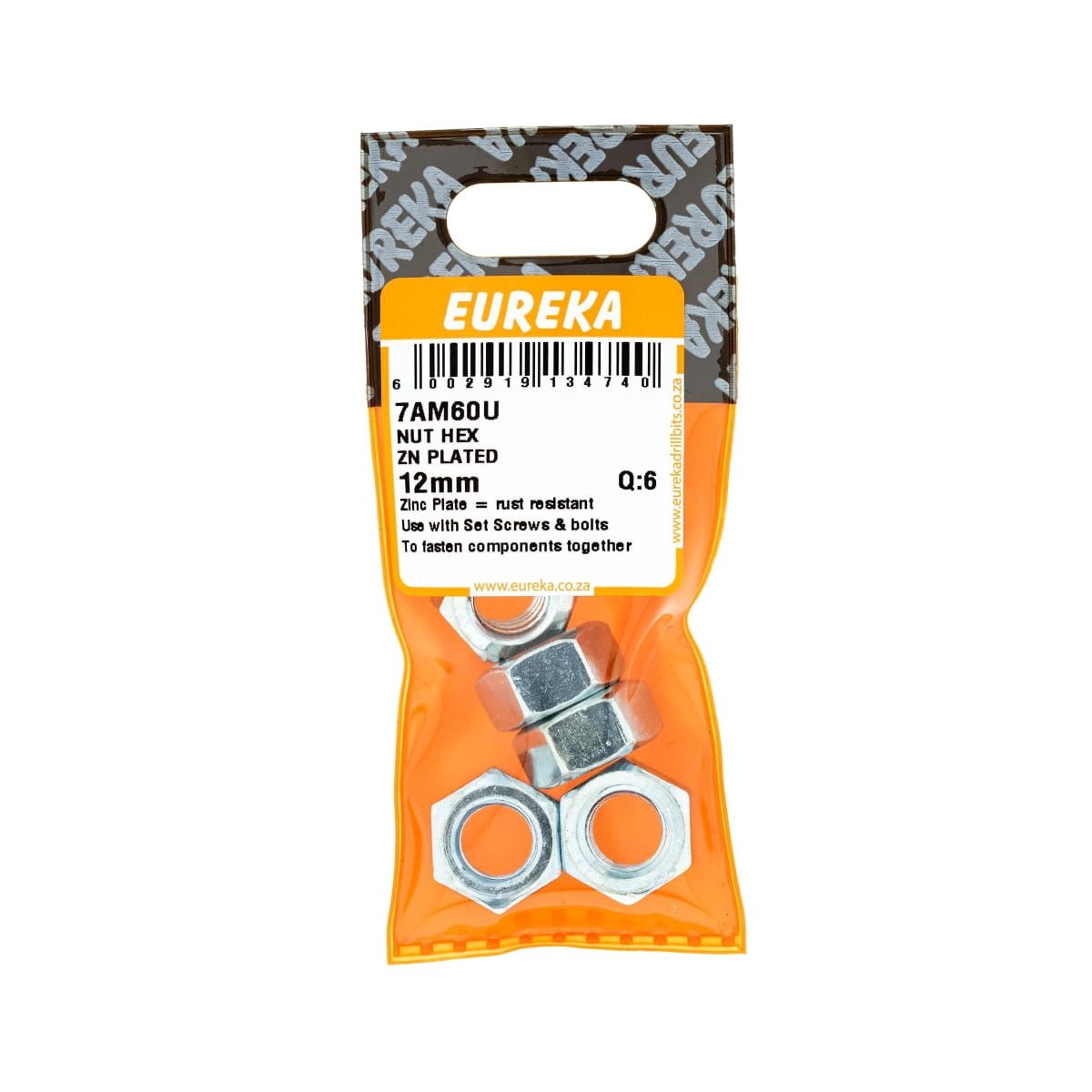 Nut Hex ZN Plated 12mm