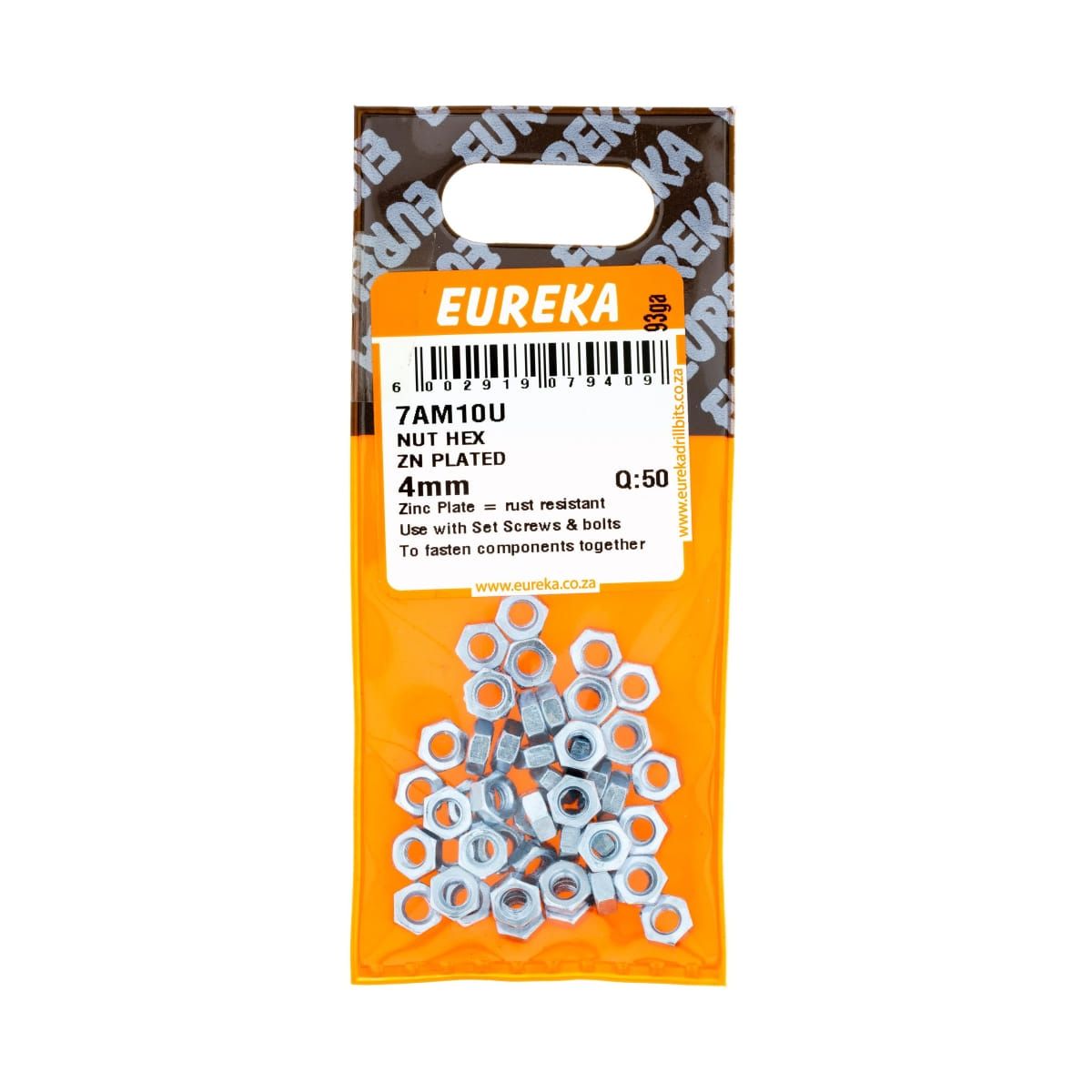 Nut Hex ZN Plated 4mm