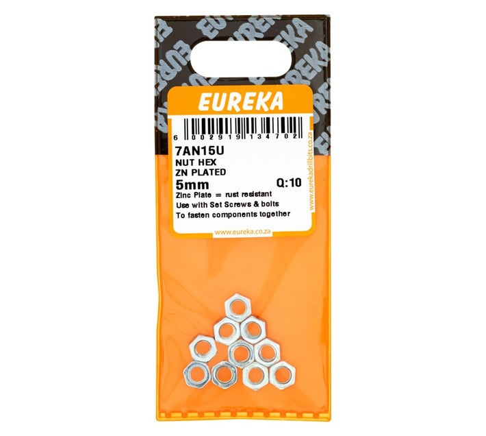 Nut Hex ZN Plated 5mm
