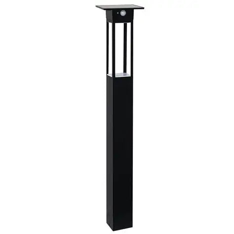 LS025 Matt Black Solar LED with Sensor Floor Lamp