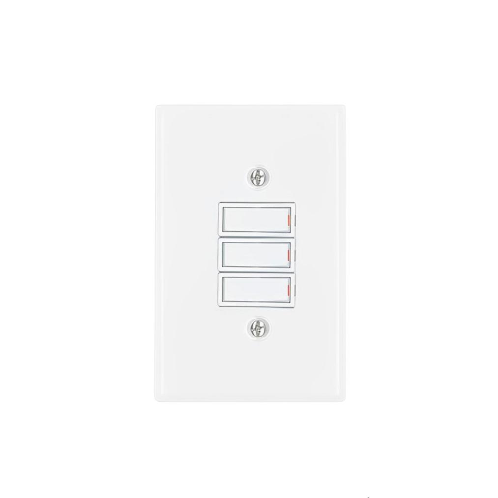 3 Lever Switch WH Steel Cover