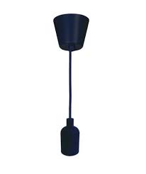 MAX-922-BK Black Ceiling Rose and Silicon Lamp Cup