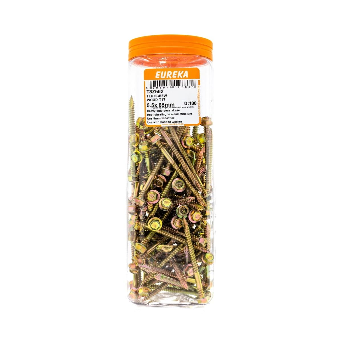 Tek Screw Wood T17 5.5x65mm Q:100