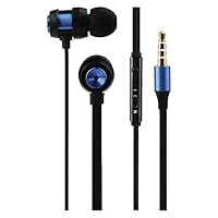 VK-1007-BL Blue Metallic Finish Earphones
