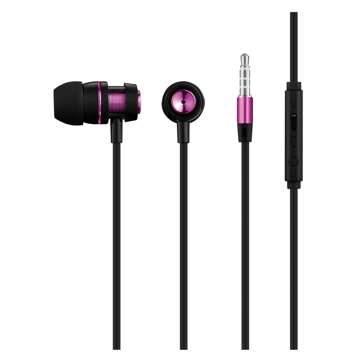 VK-1007-PR Purple Metallic Finish Earphones