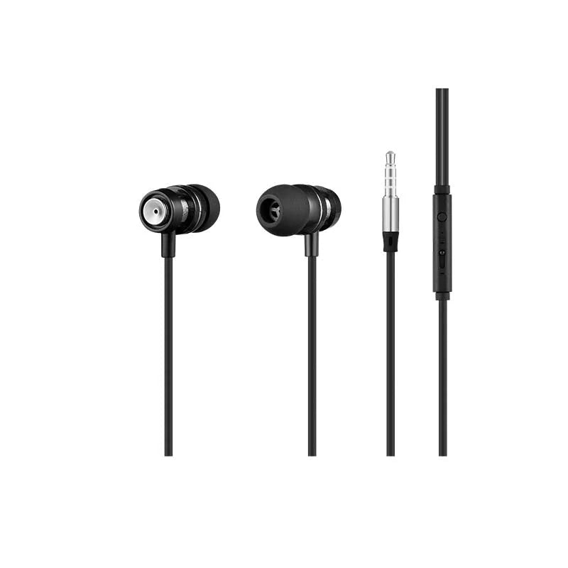 VK-1007-SL Silver Metallic Finish Earphones