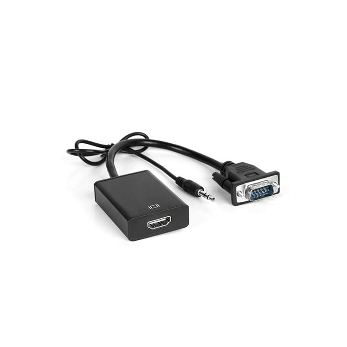 VK-20046-BK VGA Male to HDMI Female Converter 10cm Cable