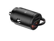 VK-8007-BK 30w P.D Dual  Ultra Small Car Charger