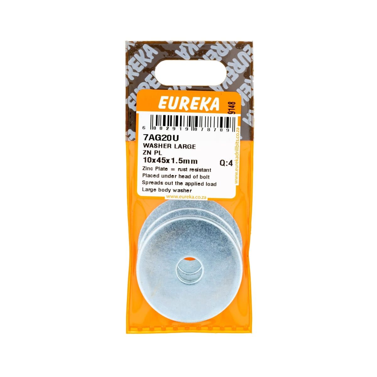Washer Large ZN PL 10x45x1.5mm