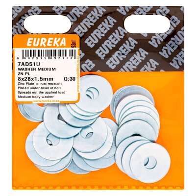 Washer Medium ZN PL 8x28x1.5mm
